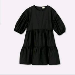 A New Day Puff Short Sleeve Tiered Dress